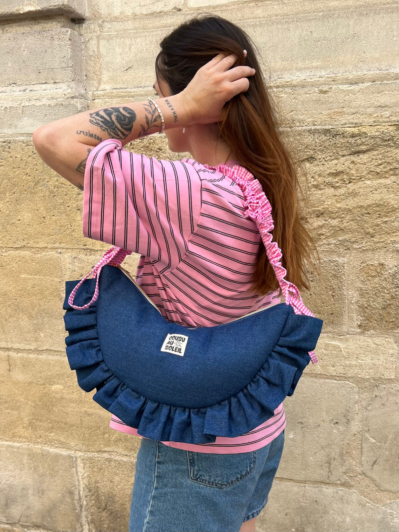Sac Luna - Jean vichy rose