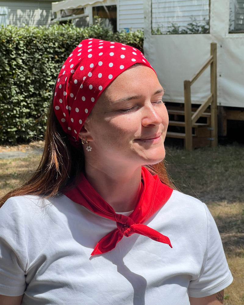 Bandana pois rouge