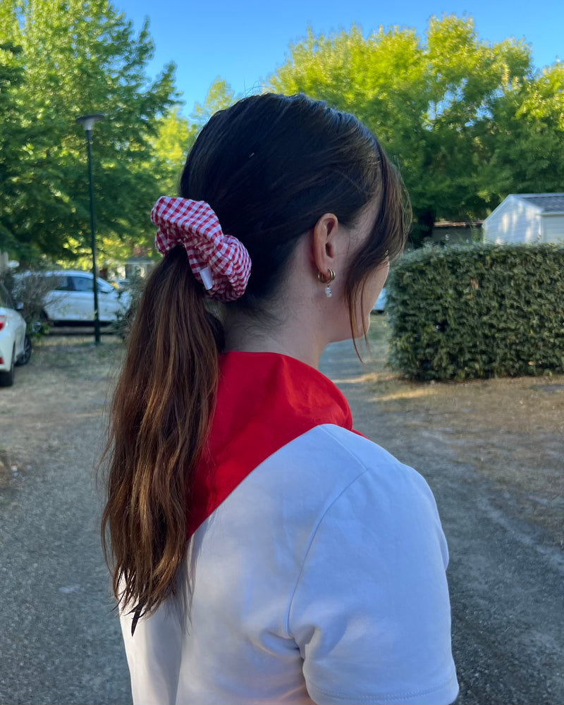 Chouchou vichy rouge