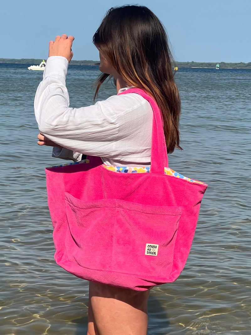 Sac de plage : rose