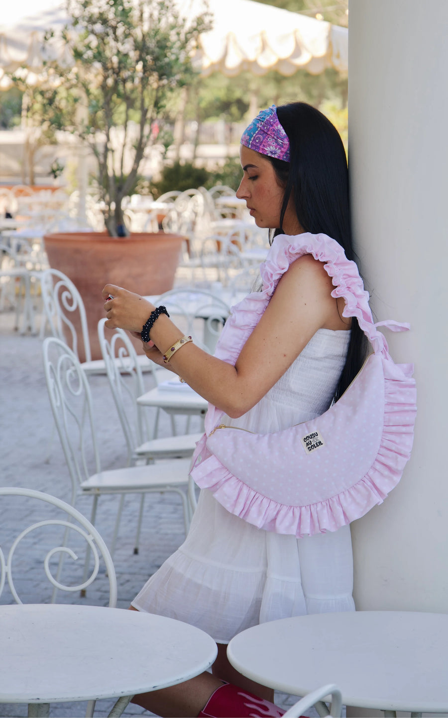 Sac Luna - Pois rose