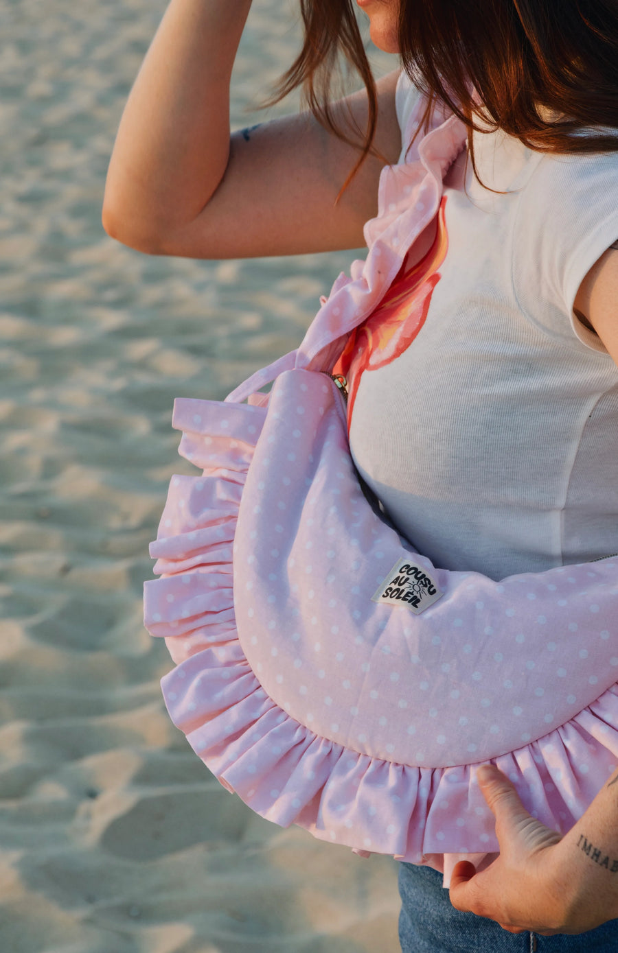 Sac Luna - Pois rose