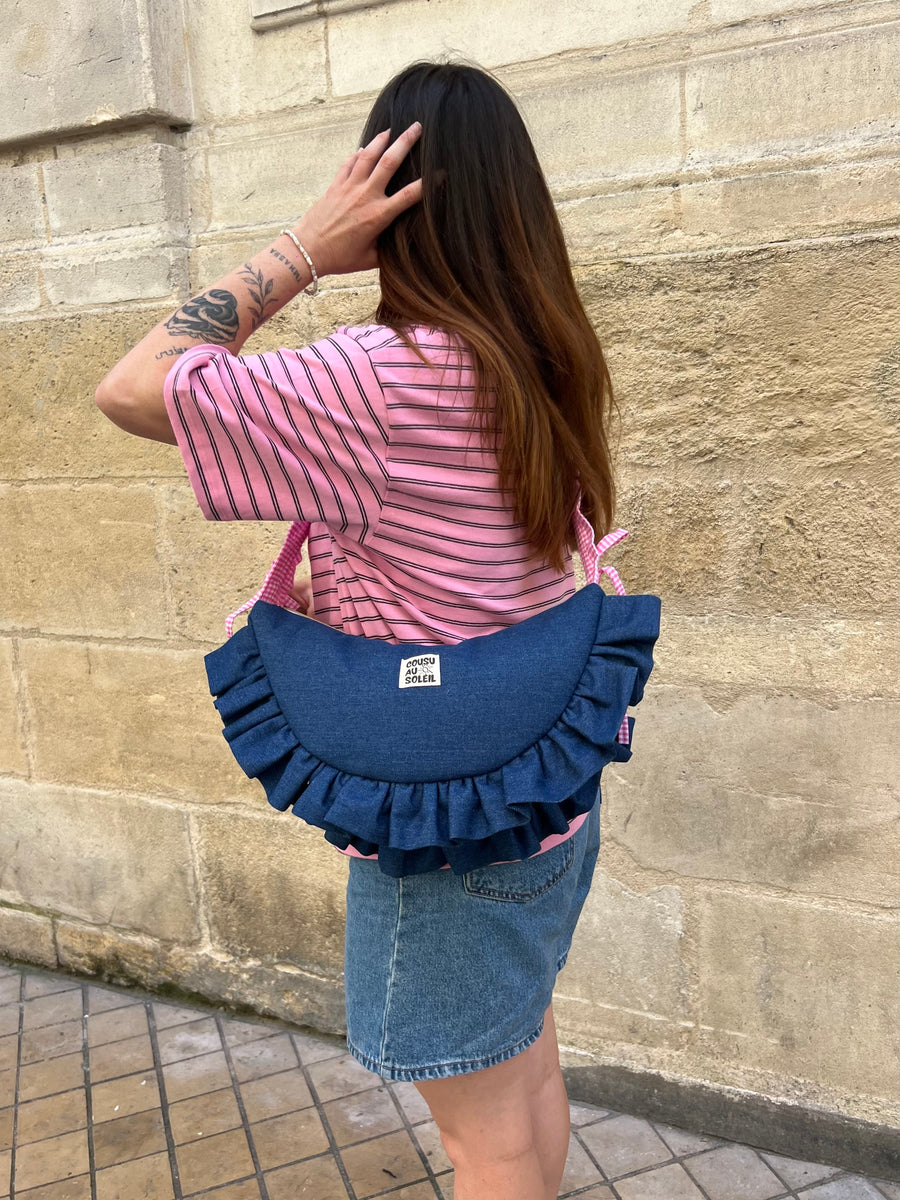 Sac Luna - Jean vichy rose