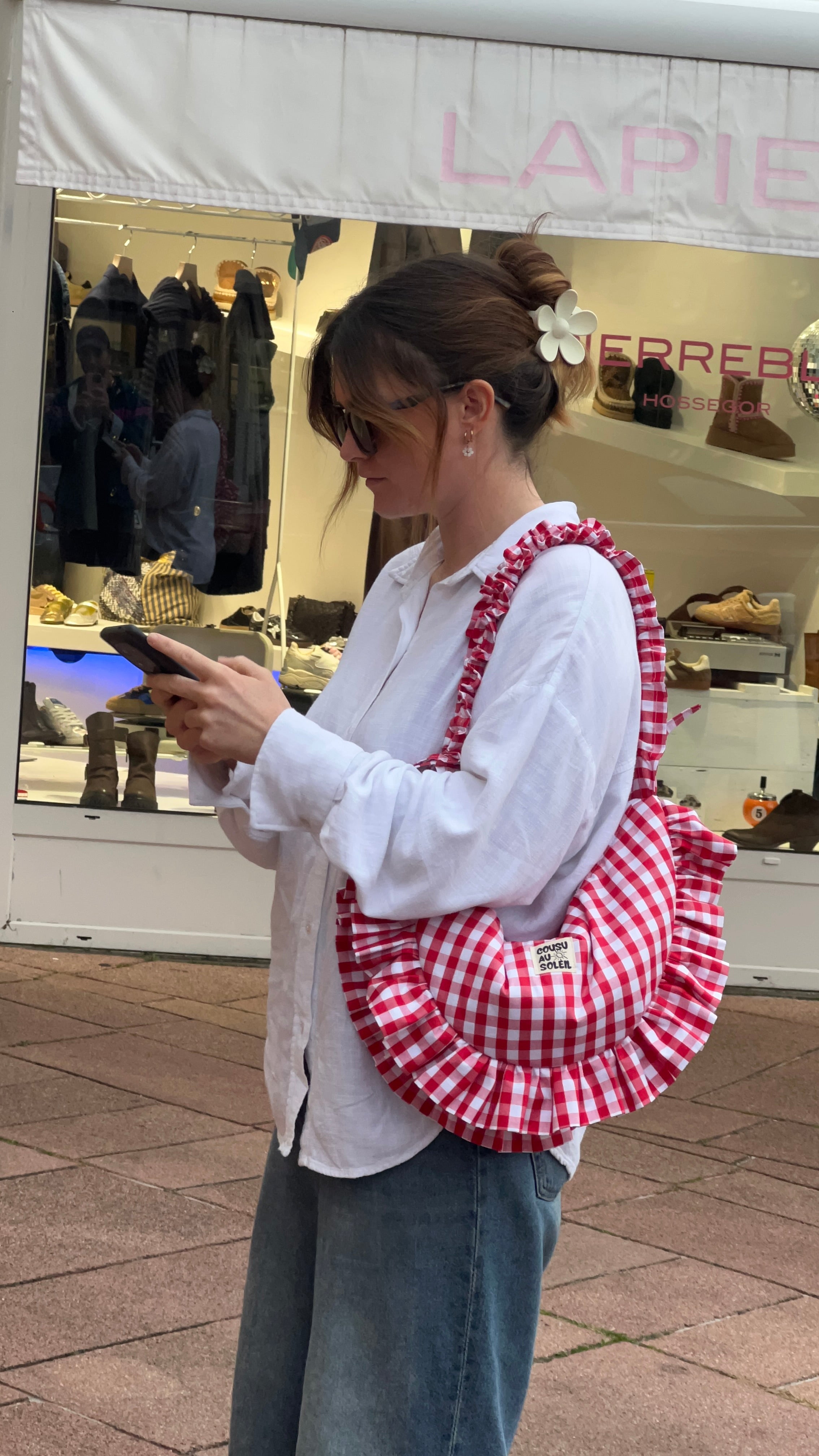 Sac Luna - vichy rouge