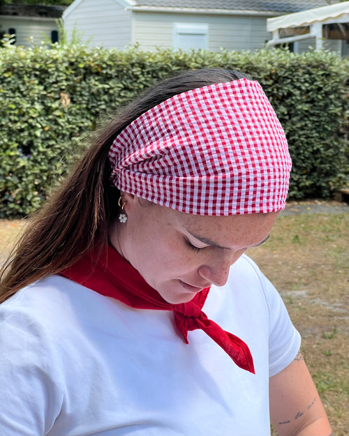 Bandana vichy rouge