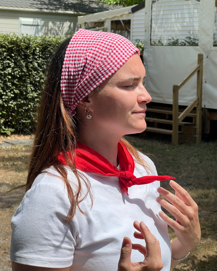 Bandana vichy rouge