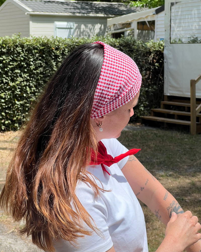 Bandana vichy rouge