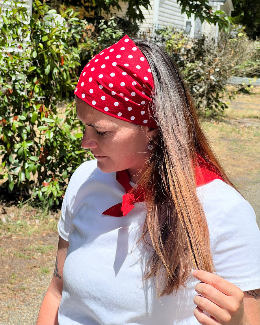 Bandana pois rouge