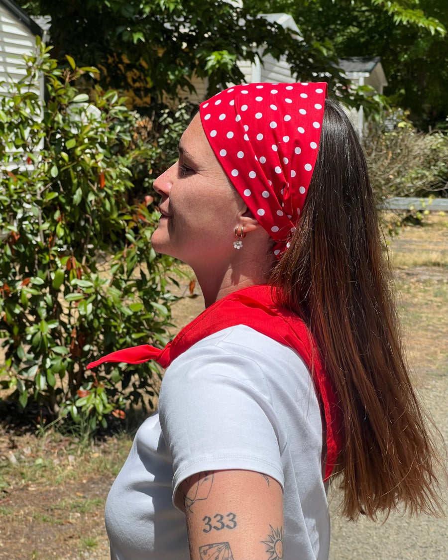Bandana pois rouge
