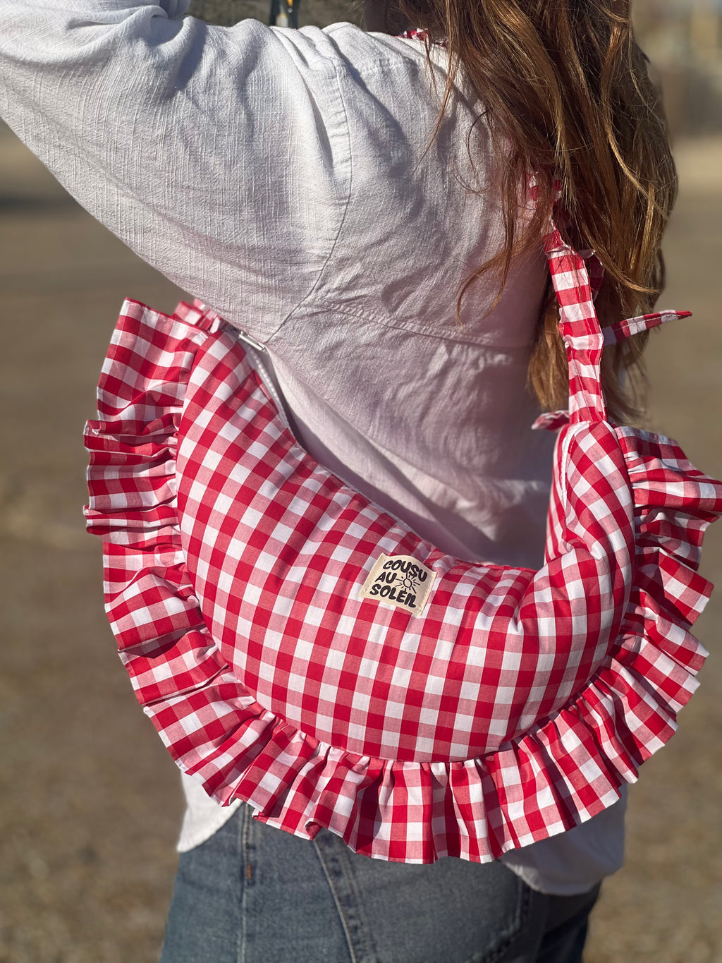 Sac Luna - vichy rouge