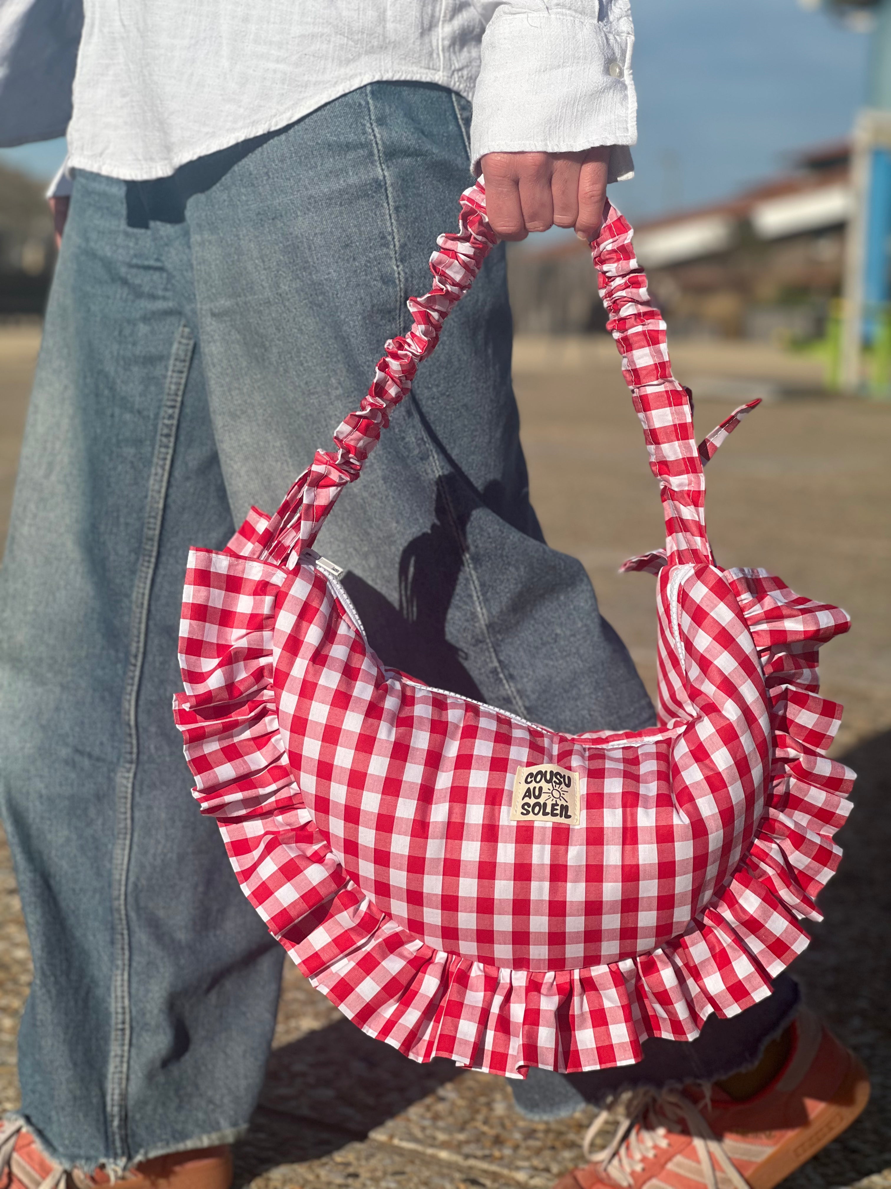 Sac Luna - vichy rouge