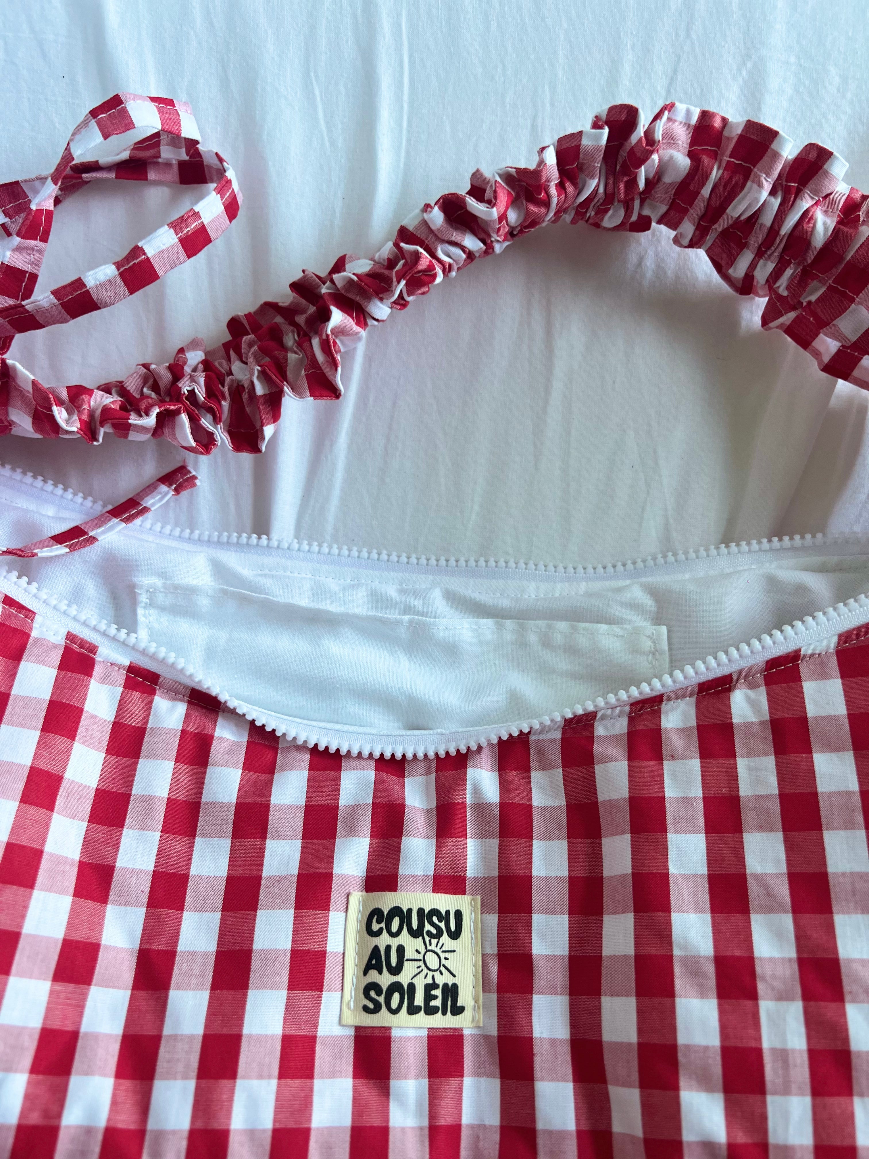 Sac Luna - vichy rouge