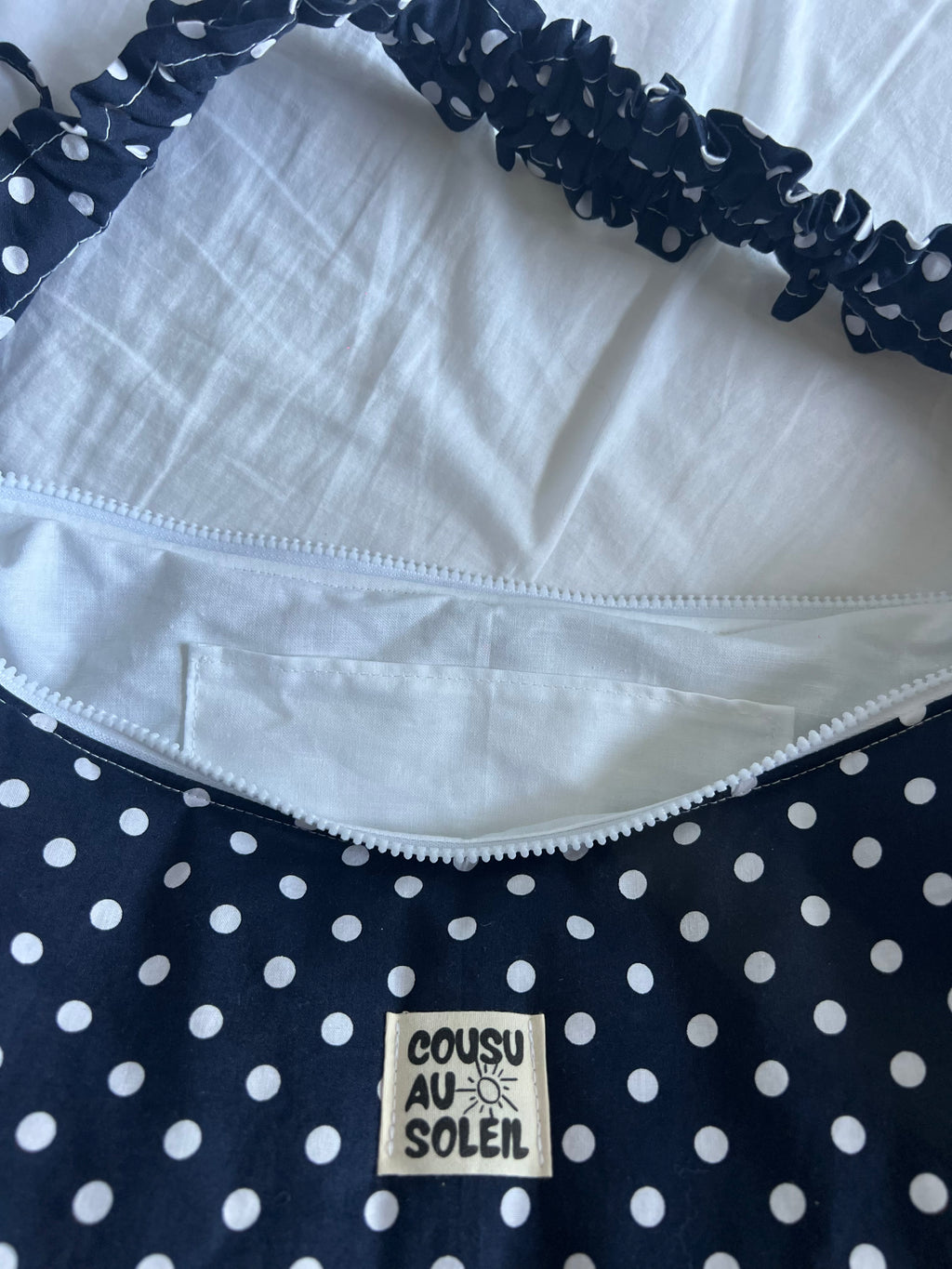 Sac Luna - Pois bleu marine