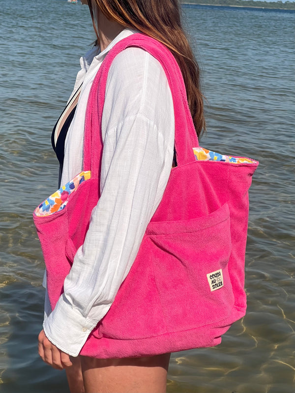 Sac de plage : rose