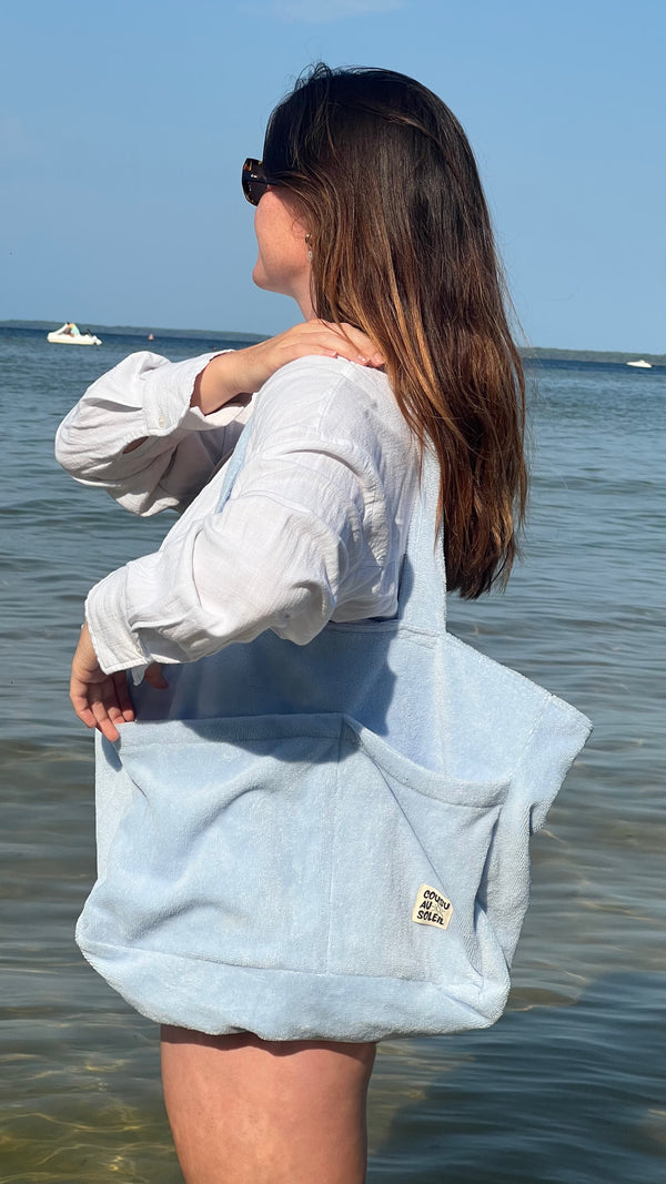 Sac de plage : bleu ciel