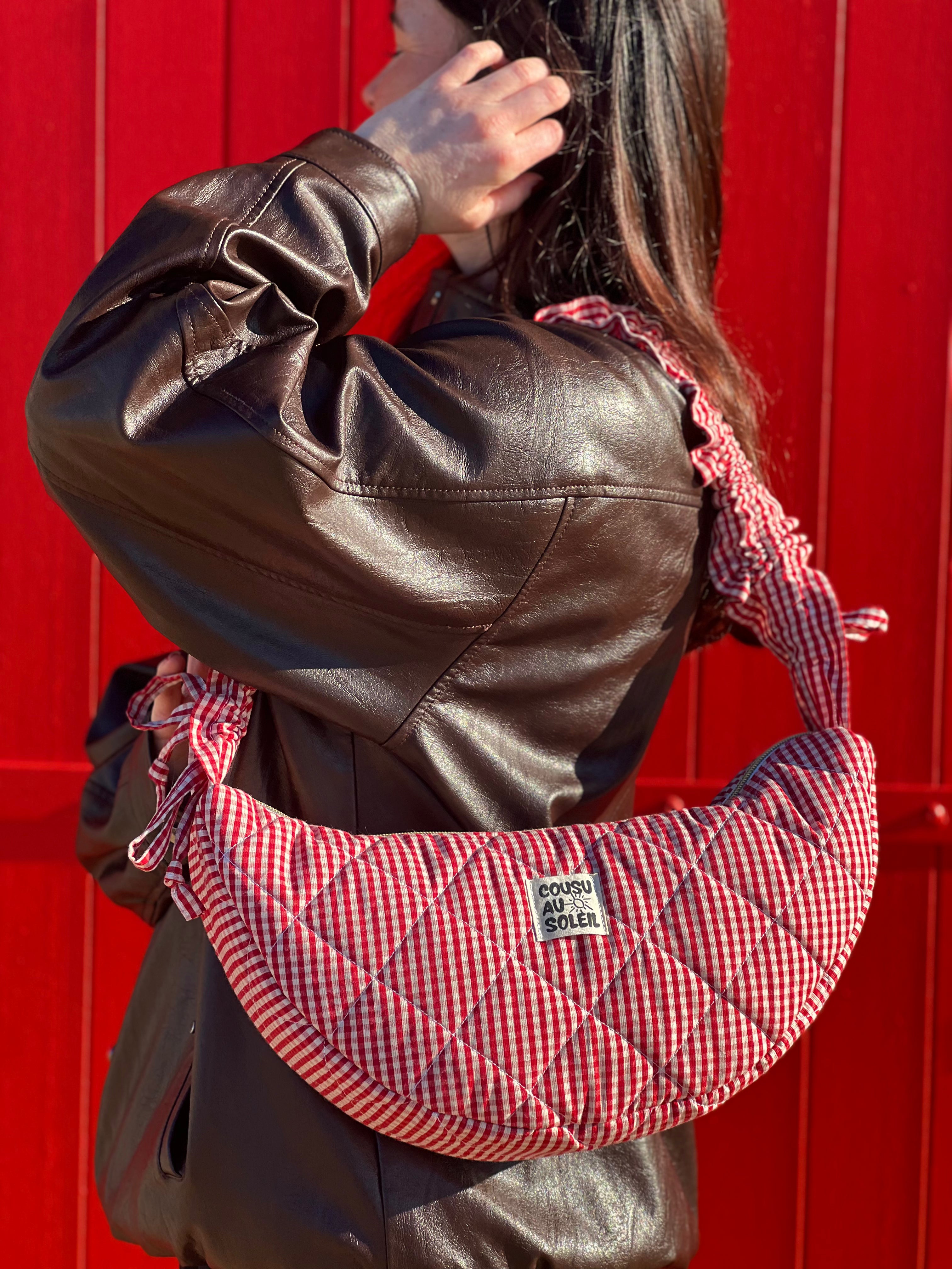 Sac olivia - vichy rouge