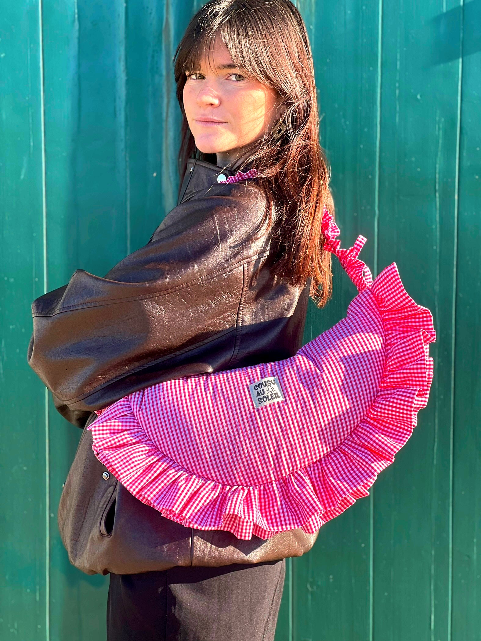 Sac Luna - vichy framboise