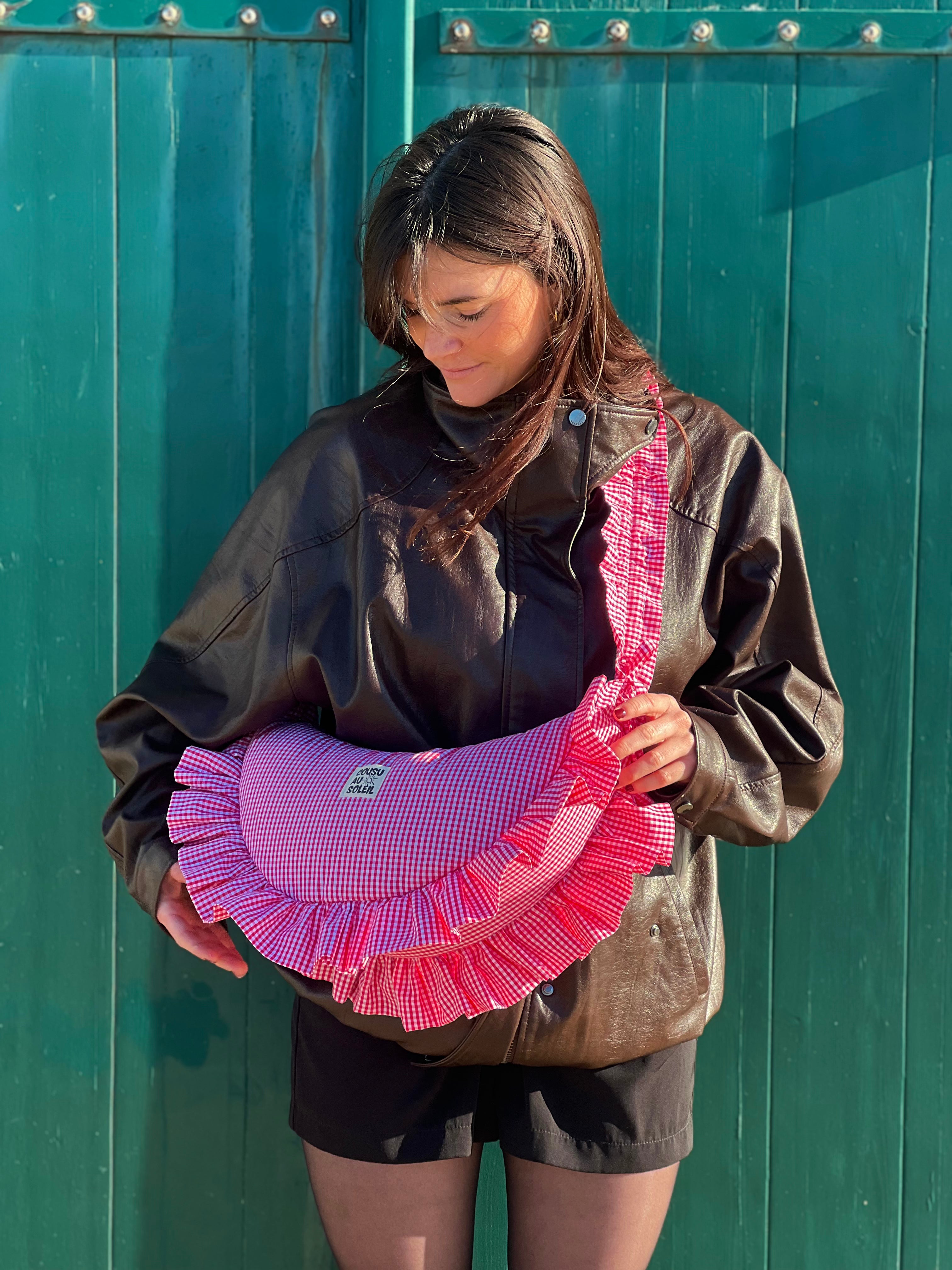 Sac Luna - vichy framboise