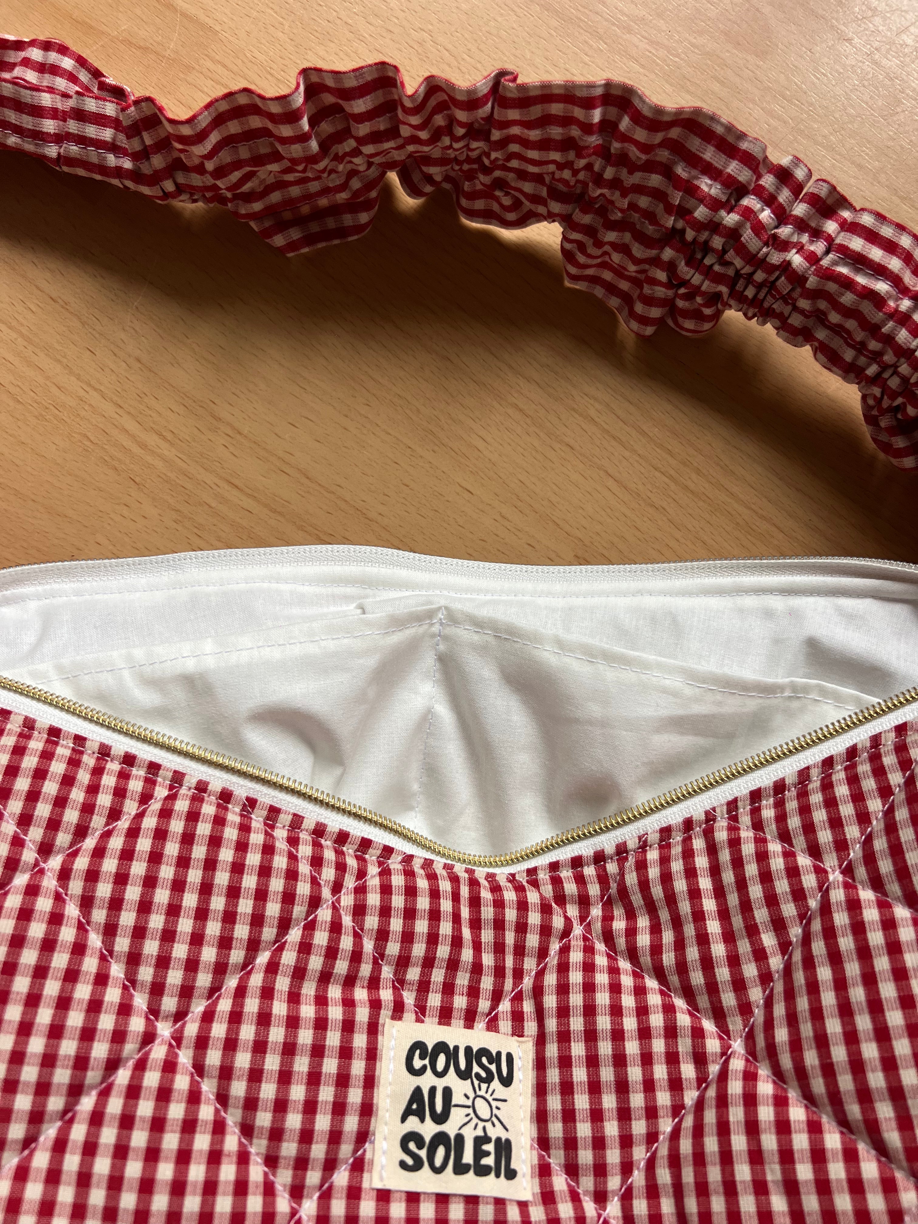 Sac olivia - vichy rouge